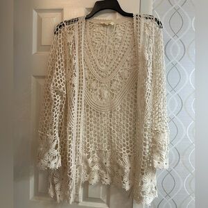 Rebellion Cream Crochet Cardigan